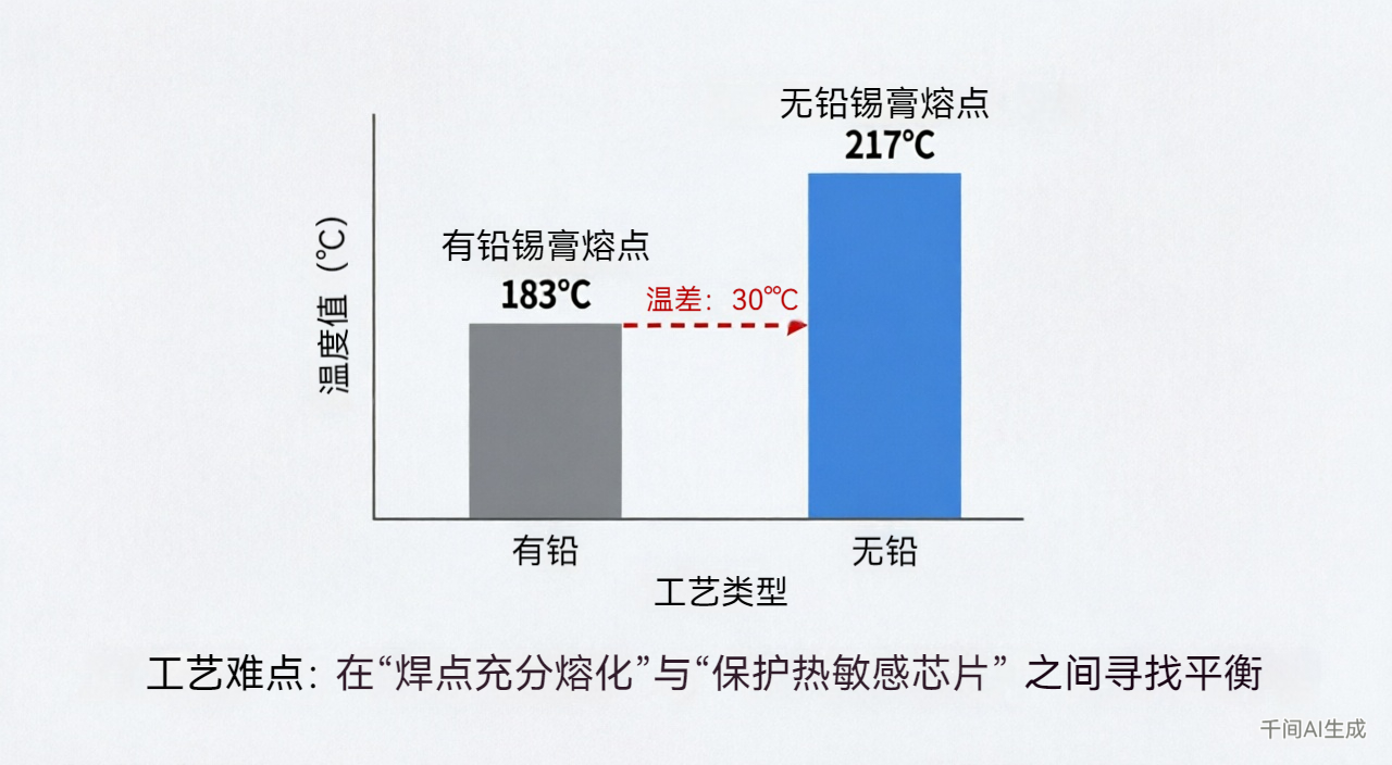 無鉛錫膏與有鉛錫膏熔點(diǎn)對比