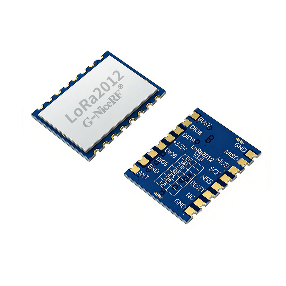 LoRa2012 LoRa無線通信模塊正面和背面分開展示